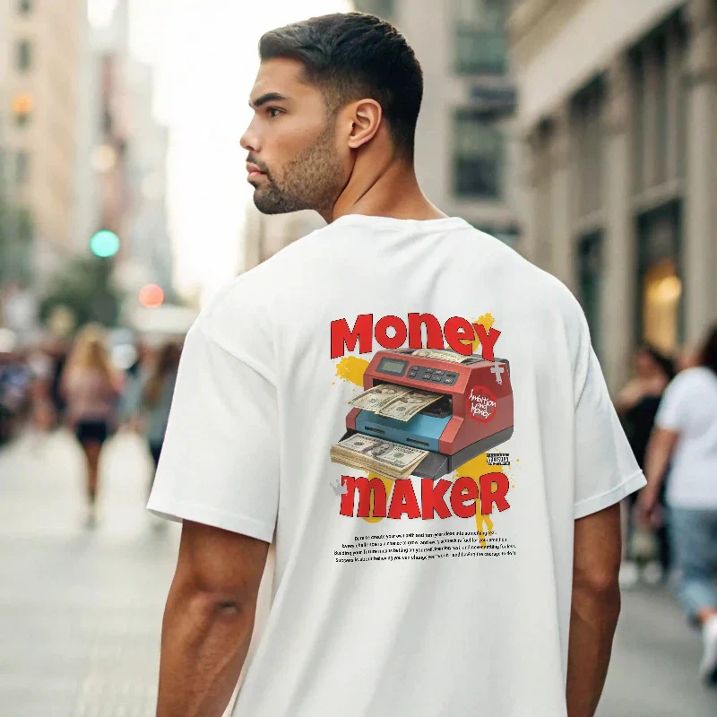 Camiseta streetwear ancha MONEY MAKER - Image 3