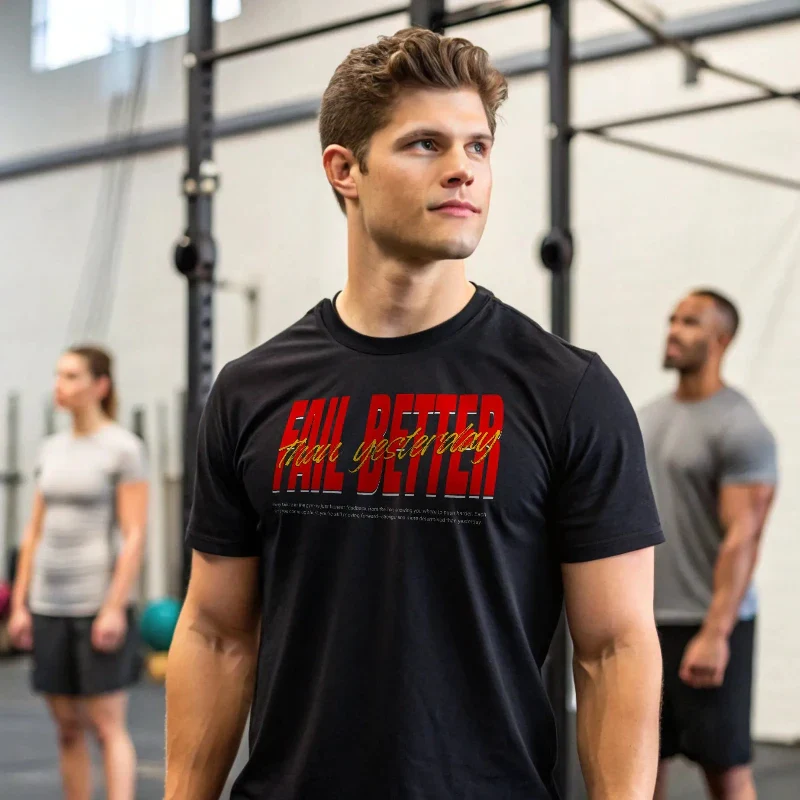 FAIL BETTER THAN YESTERDAY MUSCLE FIT