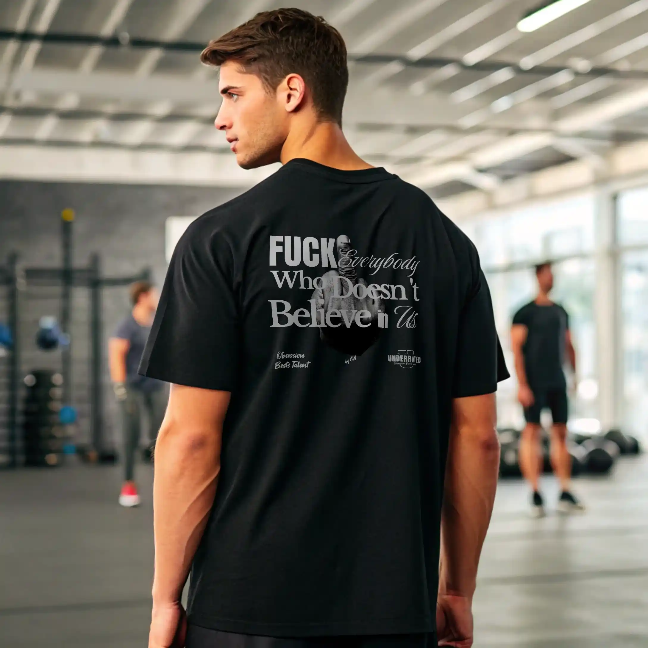 Camiseta streetwear ancha FUCK EVERYBODY - Image 3