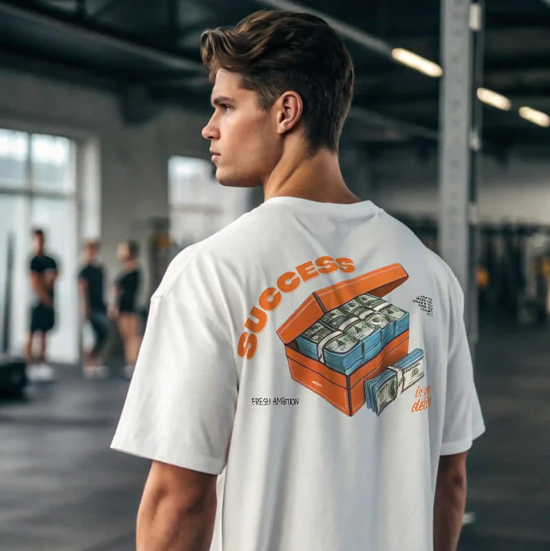 Camiseta streetwear ancha SUCCESS IS YOUR DECISION - Image 7