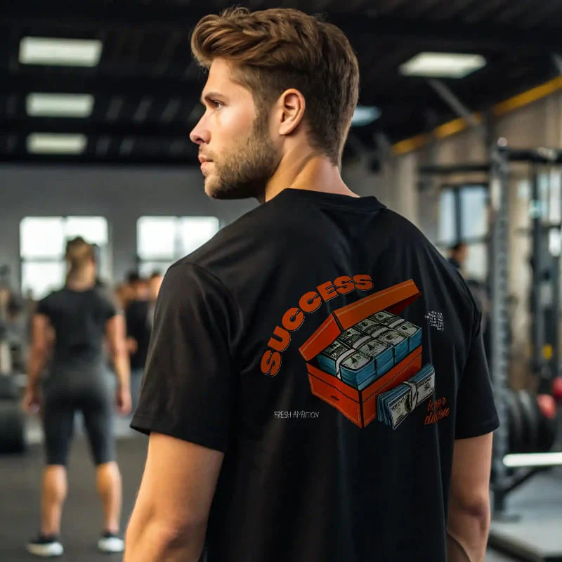 Camiseta streetwear ancha SUCCESS IS YOUR DECISION - Image 9