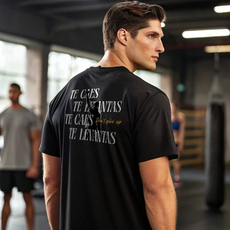 Camiseta streetwear ancha TE CAES TE LEVANTAS - Image 3