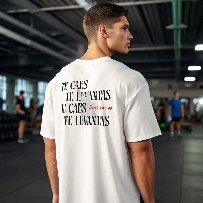 Camiseta streetwear ancha TE CAES TE LEVANTAS - Image 4