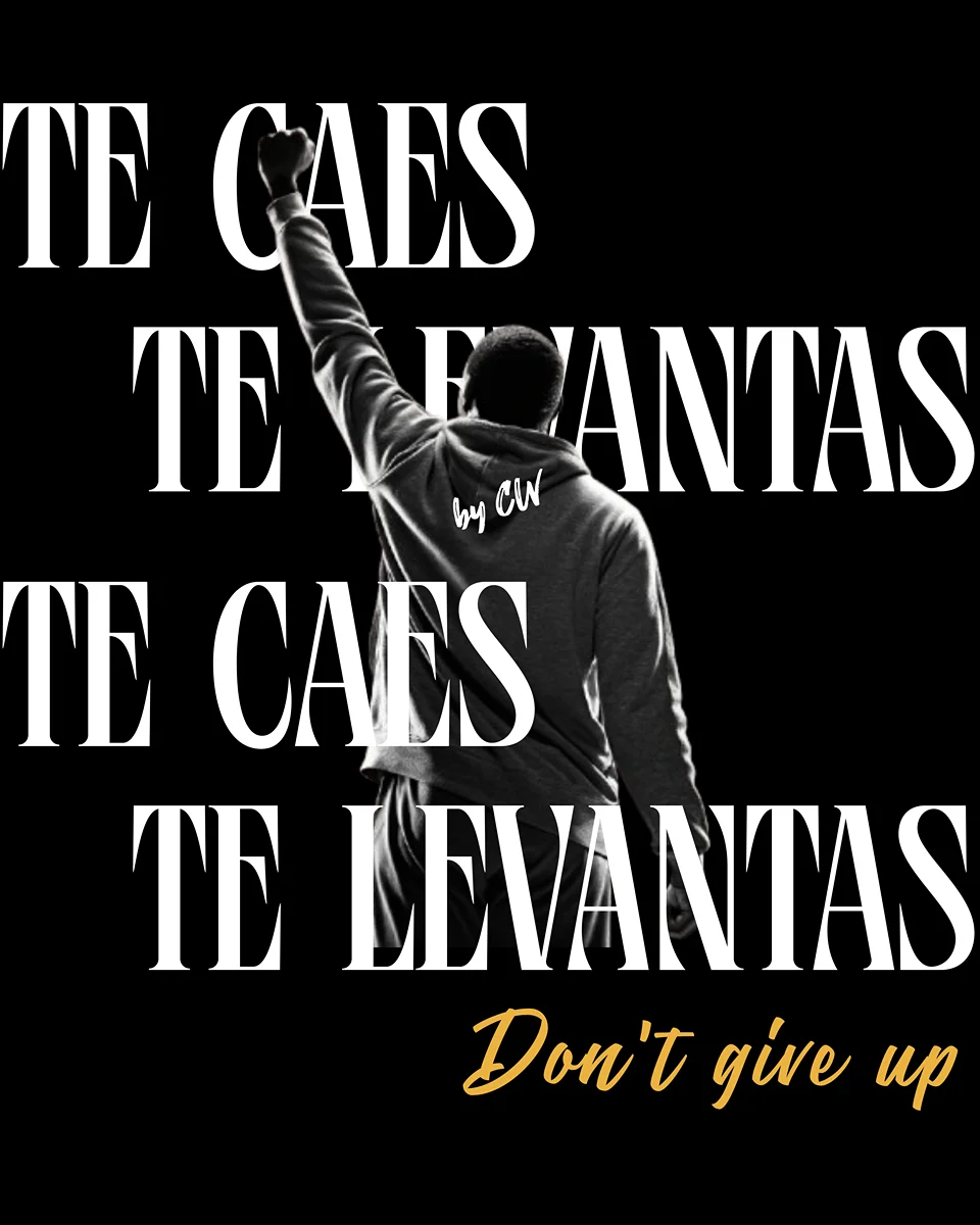 Camiseta streetwear ancha TE CAES TE LEVANTAS - Image 7