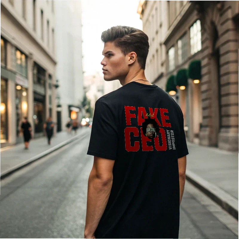 Camiseta streetwear ancha FAKE CEO - Image 4