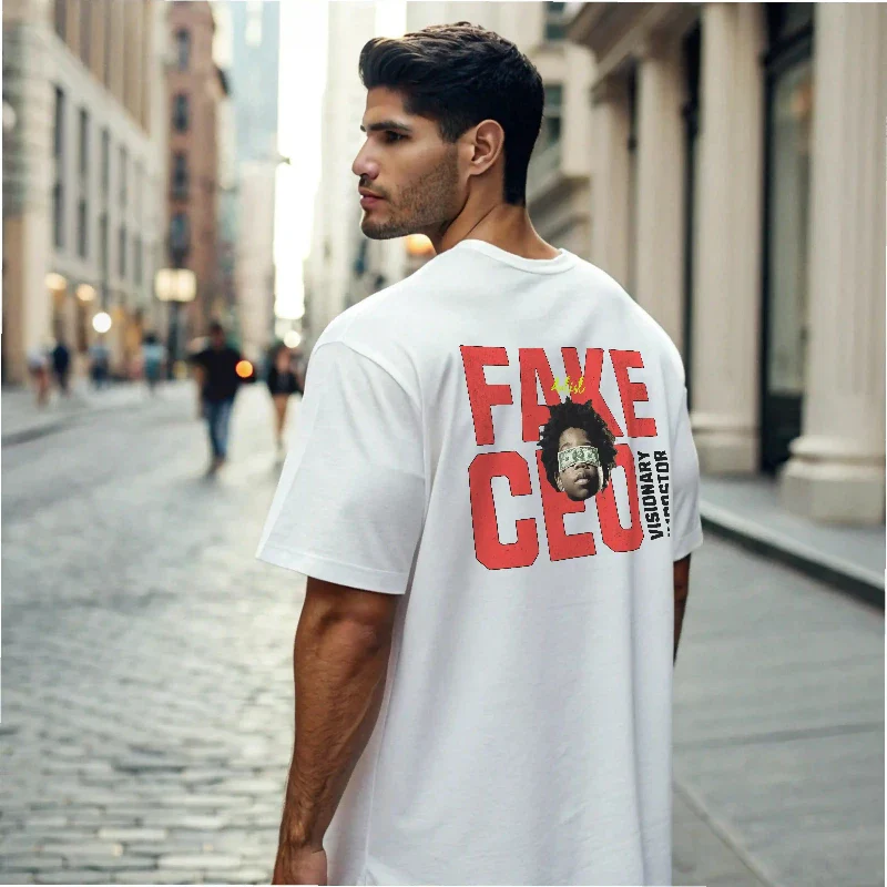Camiseta streetwear ancha FAKE CEO - Image 5
