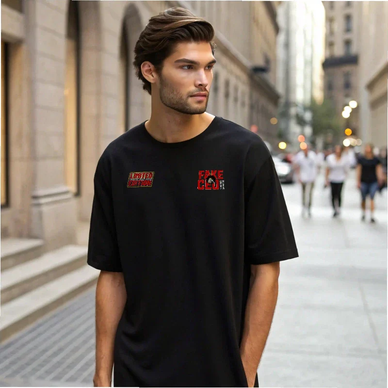 Camiseta streetwear ancha FAKE CEO - Image 6