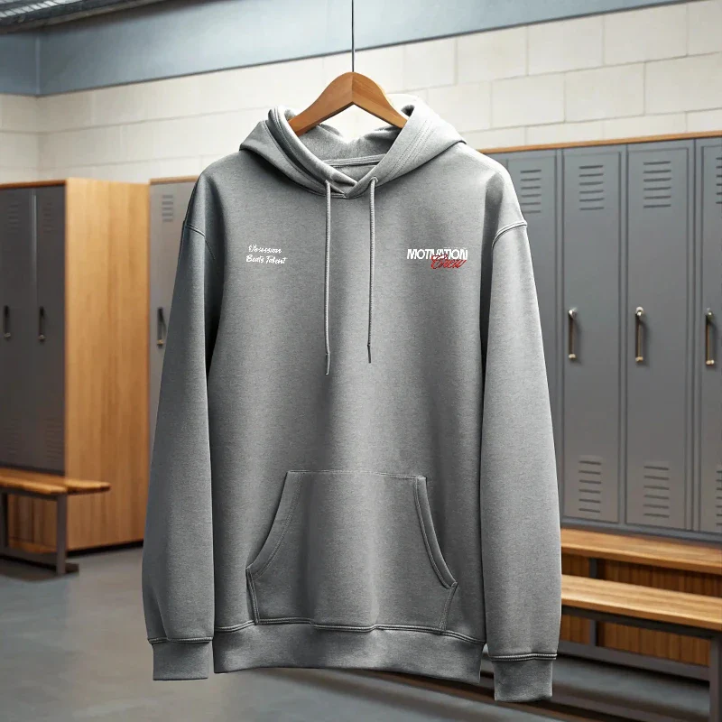 Sudadera gym gris TRUST THE PROCESS - Image 4