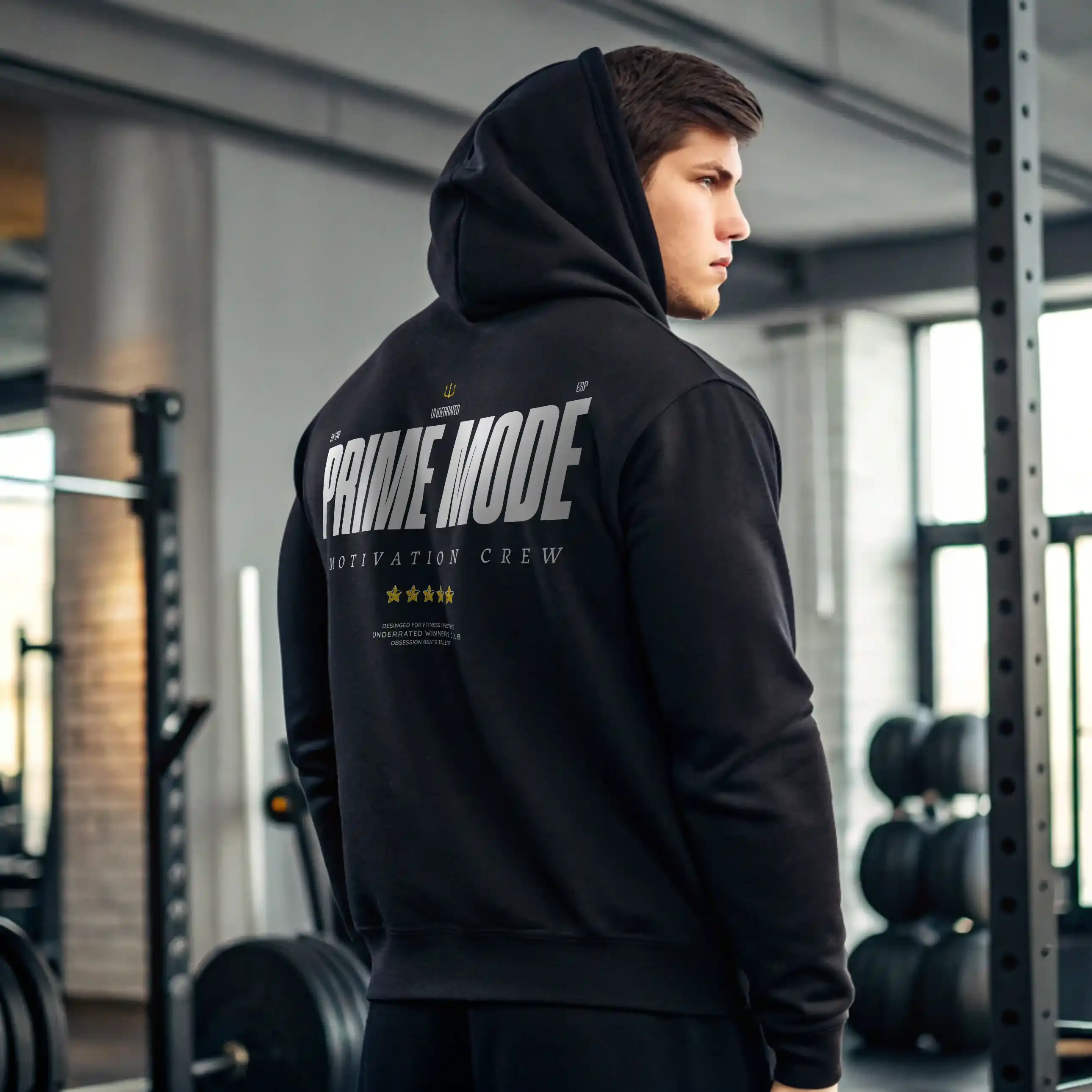 Sudadera gym PRIME MODE BLACK - Image 7