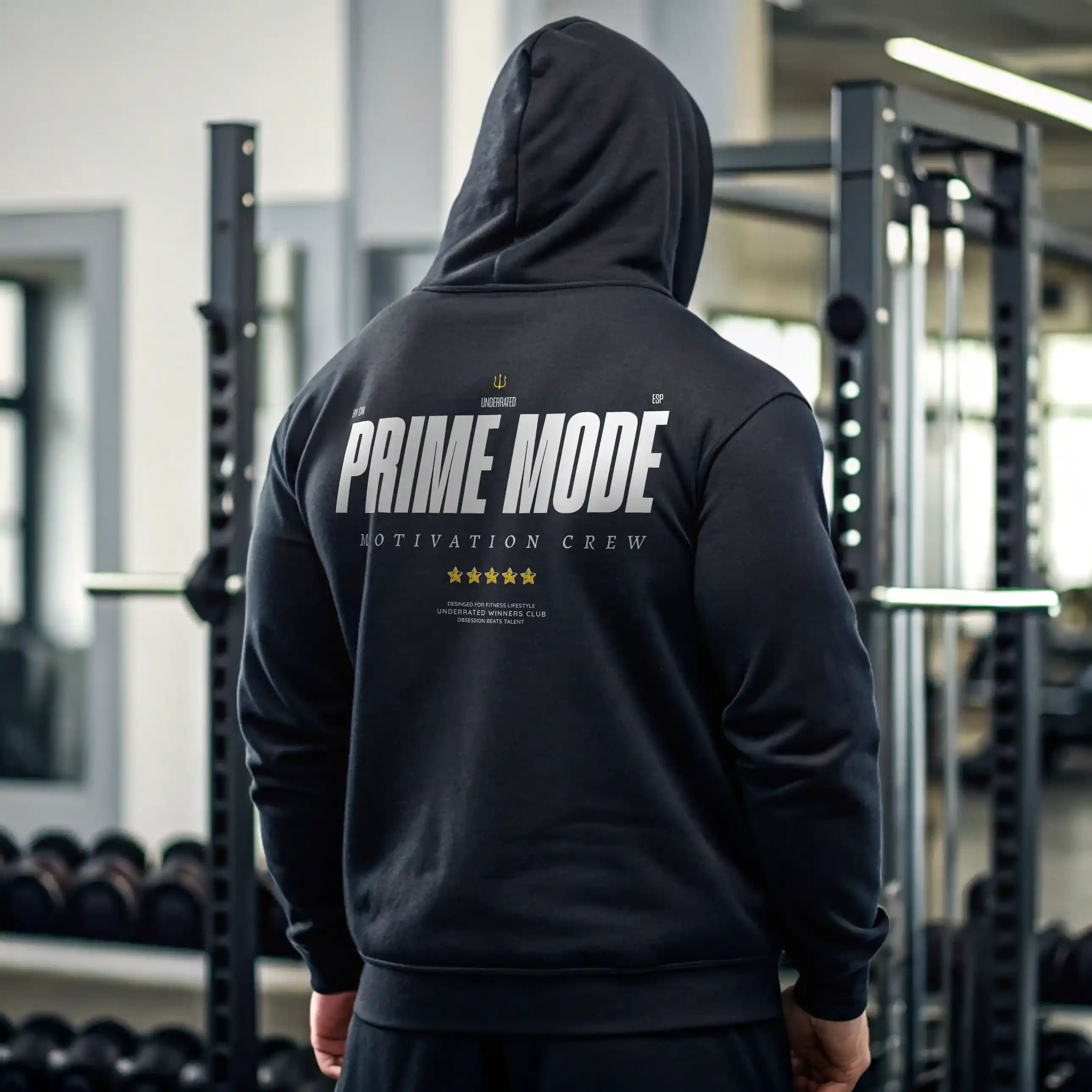 Sudadera gym PRIME MODE BLACK - Image 8
