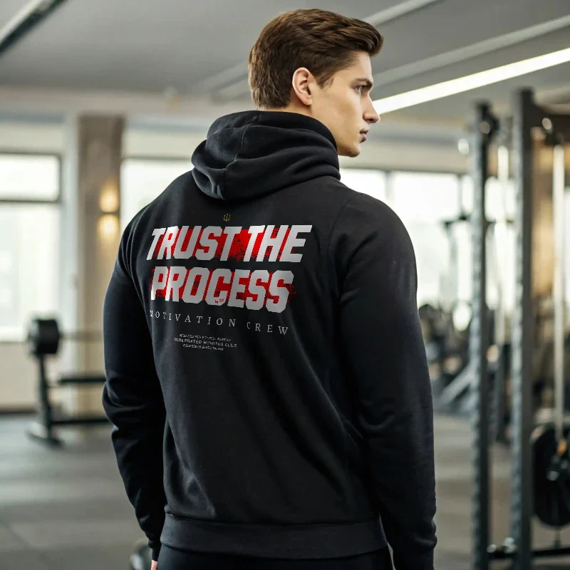 Sudadera gym TRUST THE PROCESS BLACK - Image 6