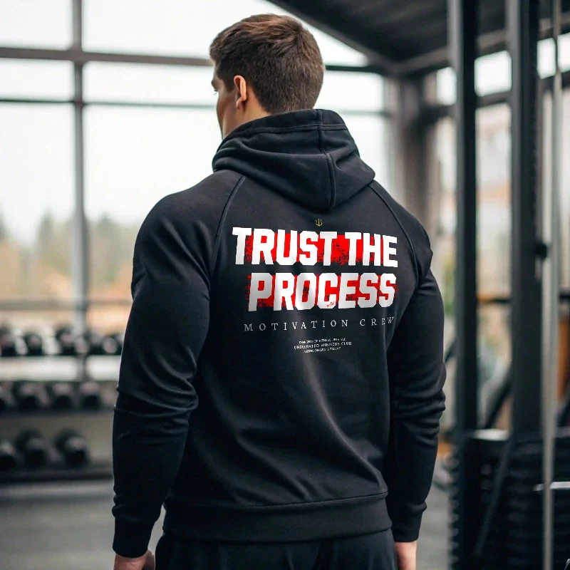 Sudadera gym TRUST THE PROCESS BLACK - Image 8