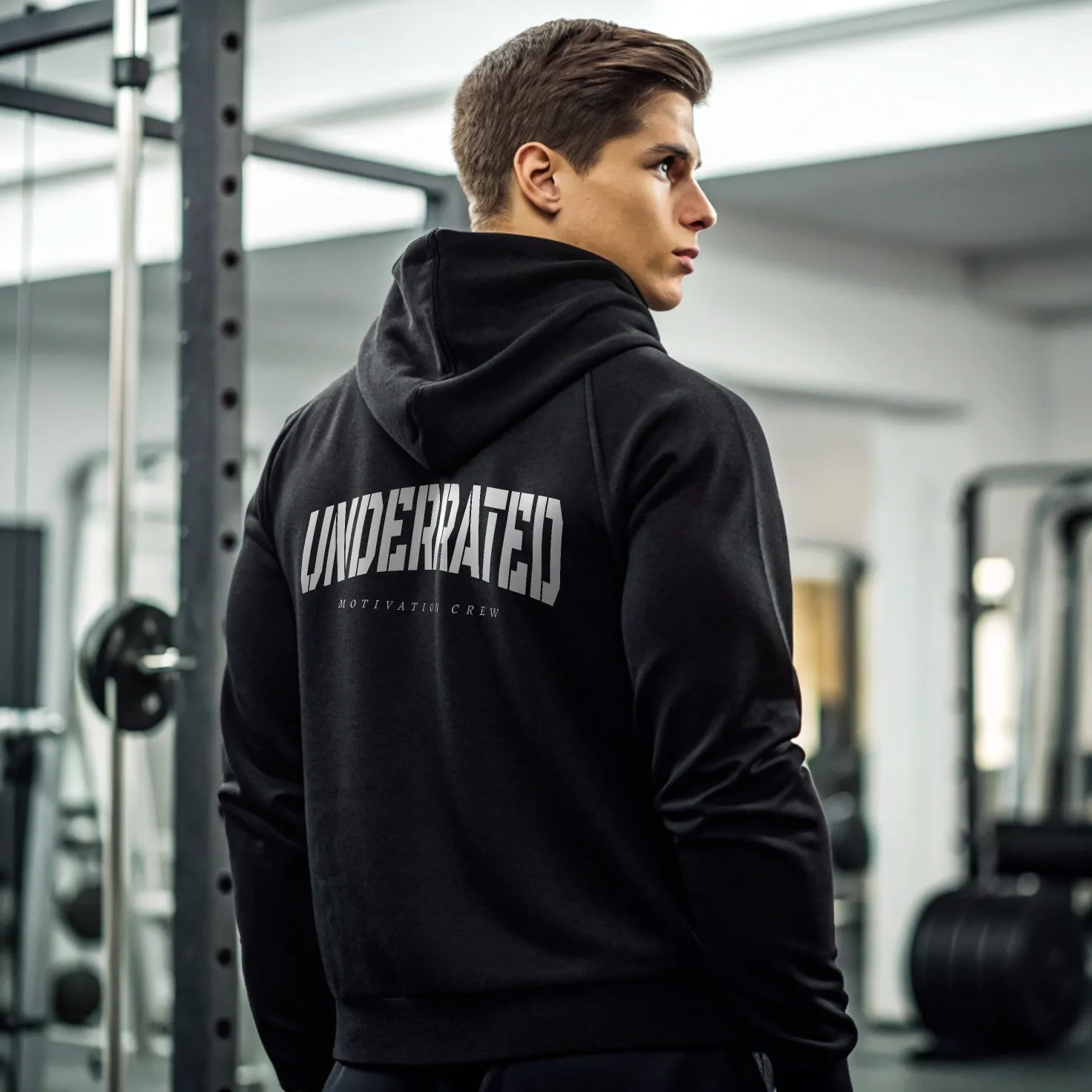 Sudadera gym negra UNDERRATED OBT