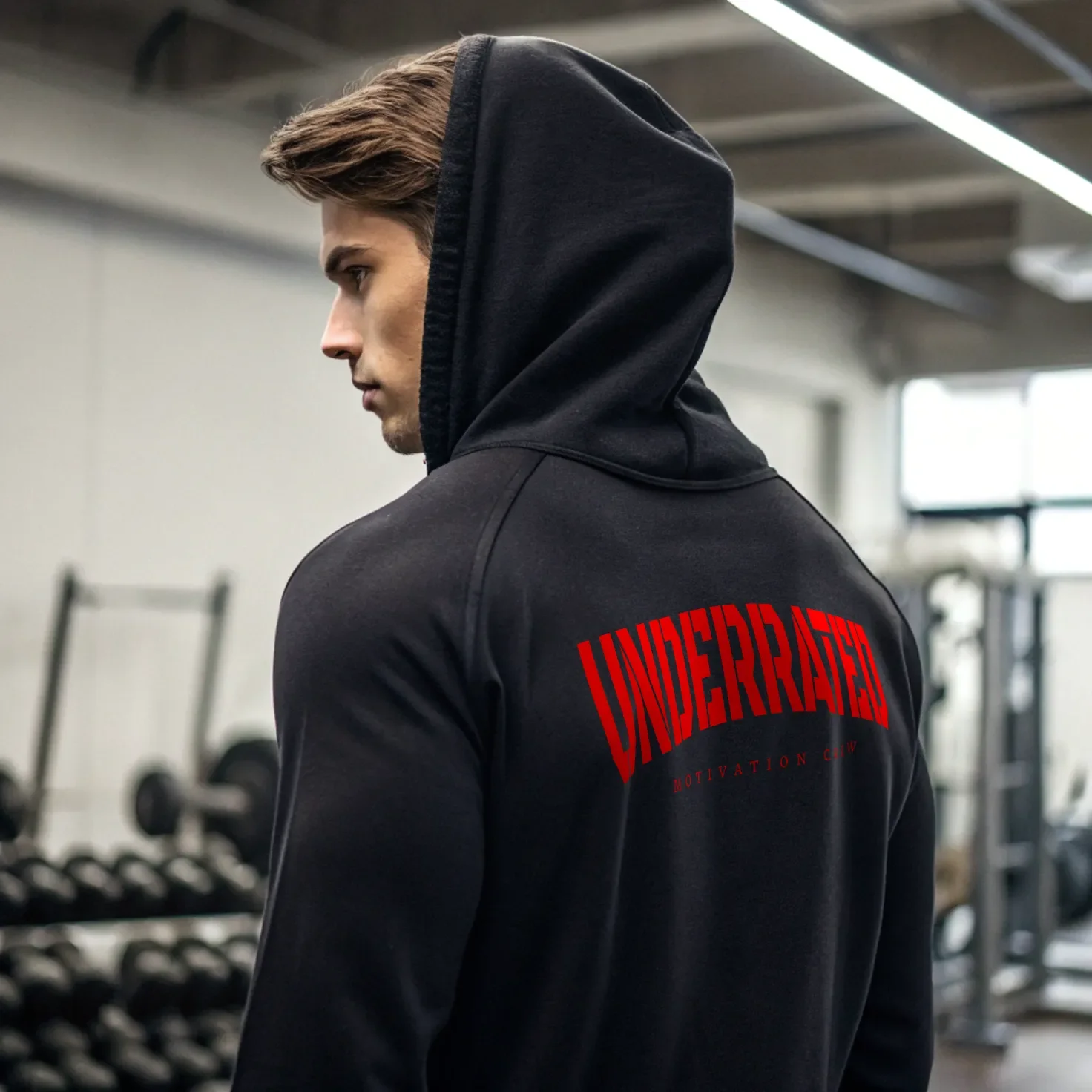 Sudadera gym negra UNDERRATED OBT - Image 2