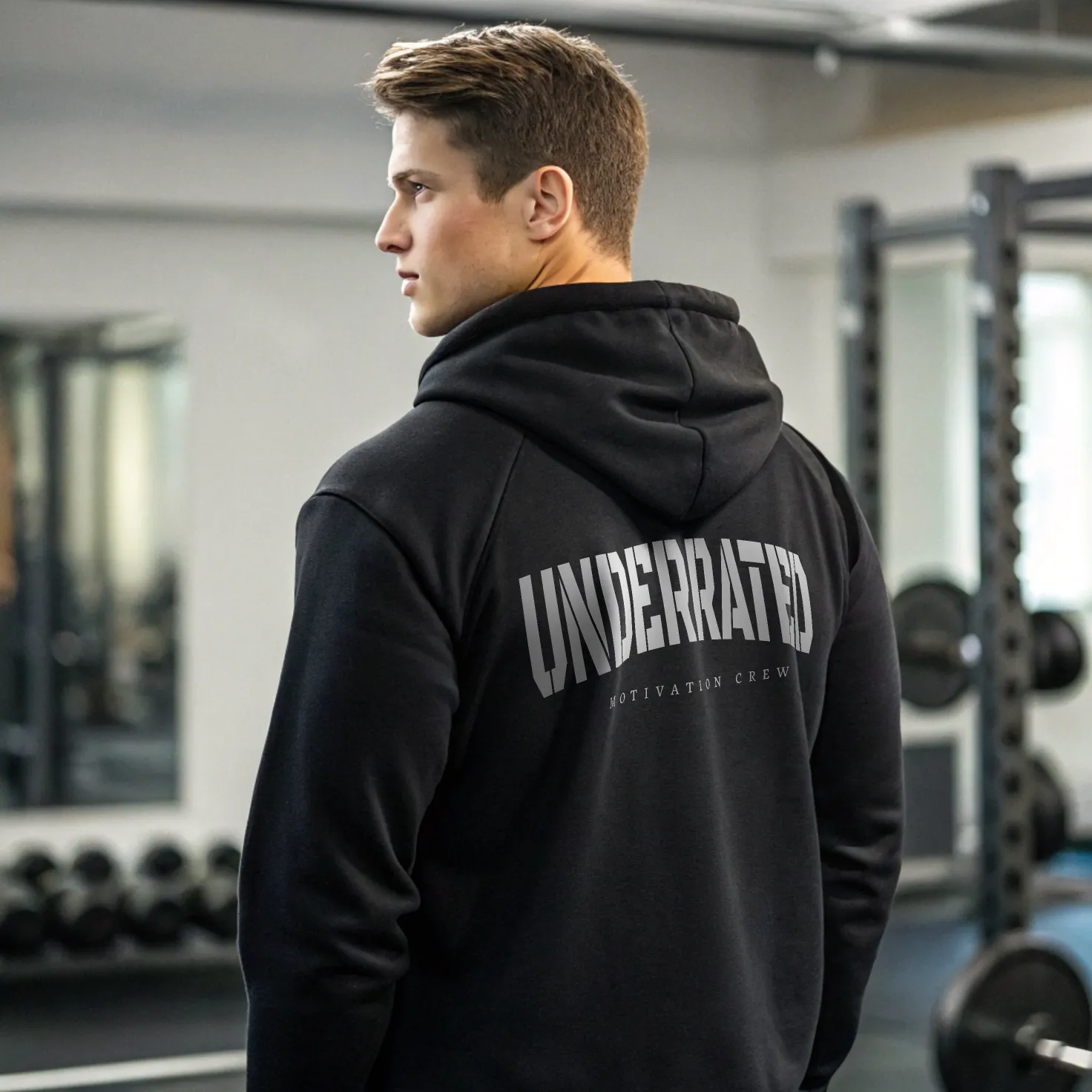 Sudadera gym negra UNDERRATED OBT - Image 4