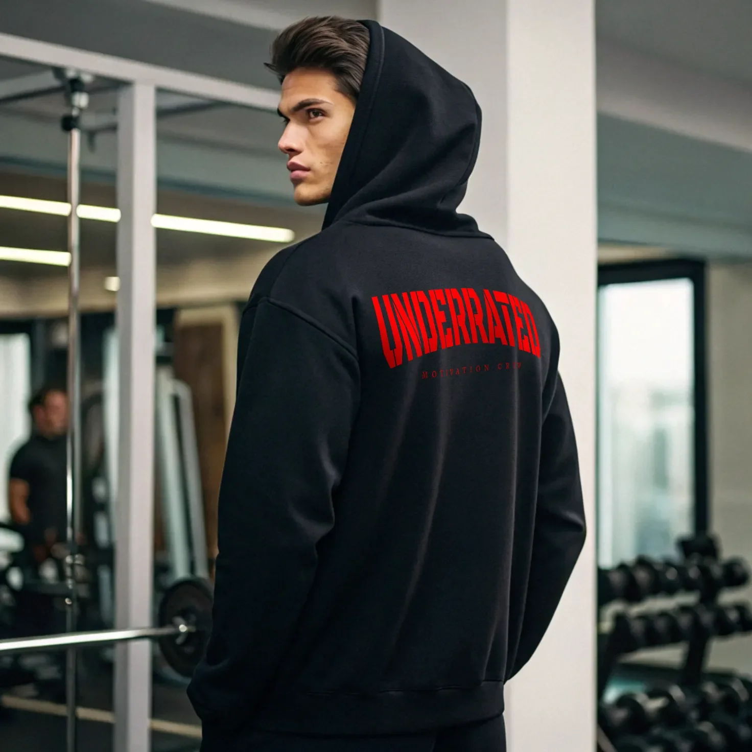 Sudadera gym negra UNDERRATED OBT - Image 6