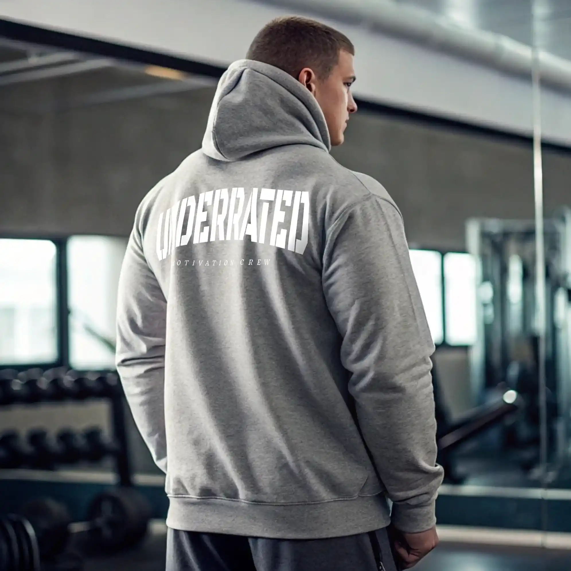 Sudadera gym gris UNDERRATED OBT - Image 3