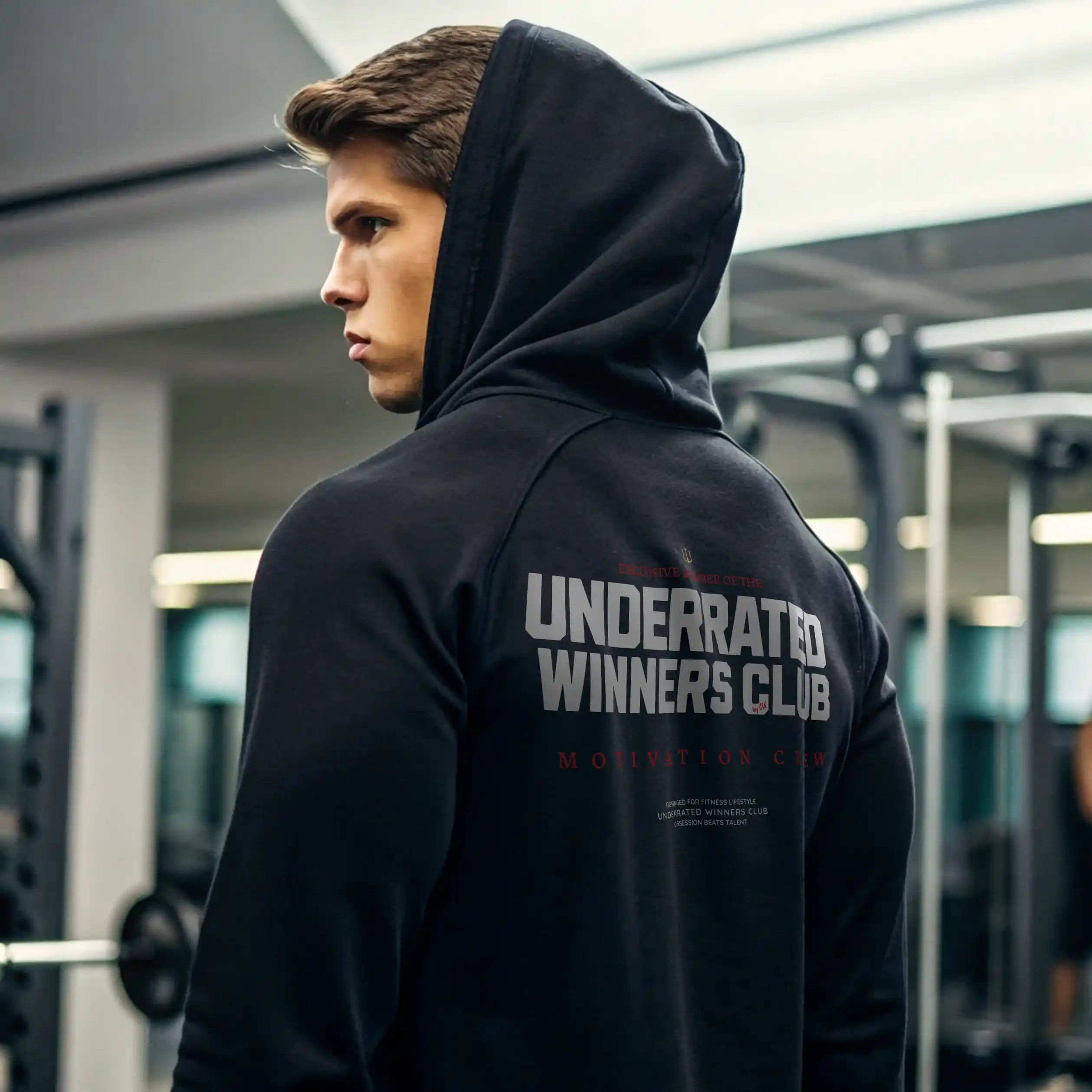 Sudadera gym UNDERRATED WINNERS CLUB BLACK - Image 7