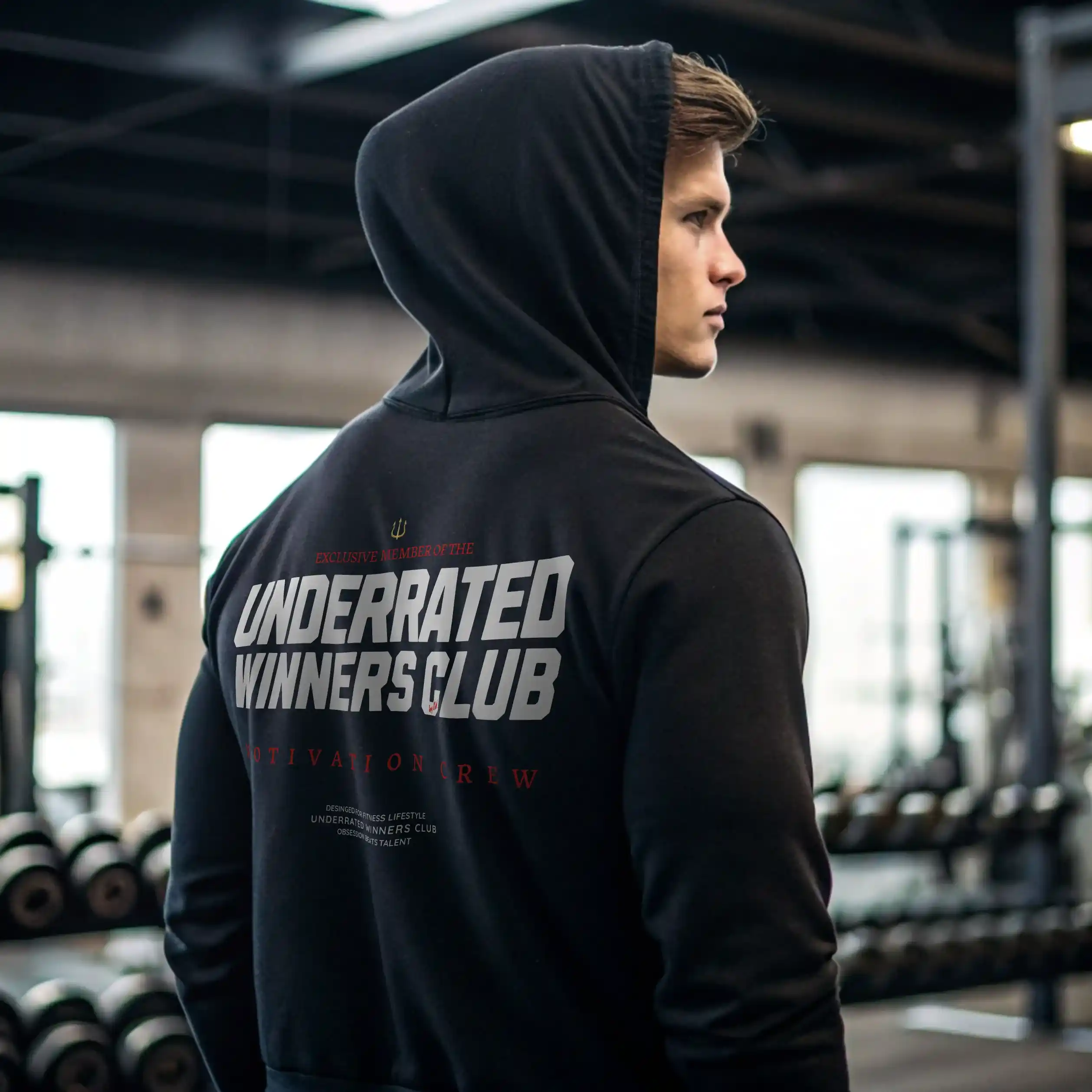 Sudadera gym UNDERRATED WINNERS CLUB BLACK - Image 8